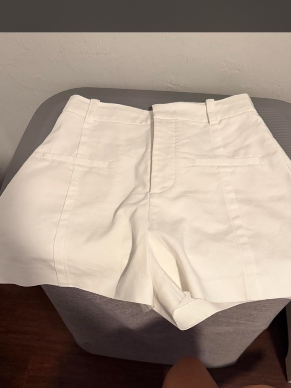 Zara White Tailored High-Rise Shorts